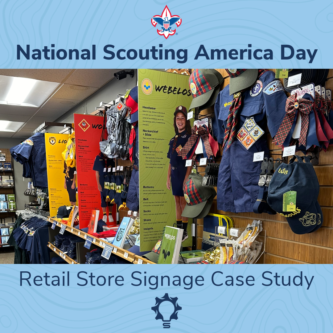 scouts retail store signage